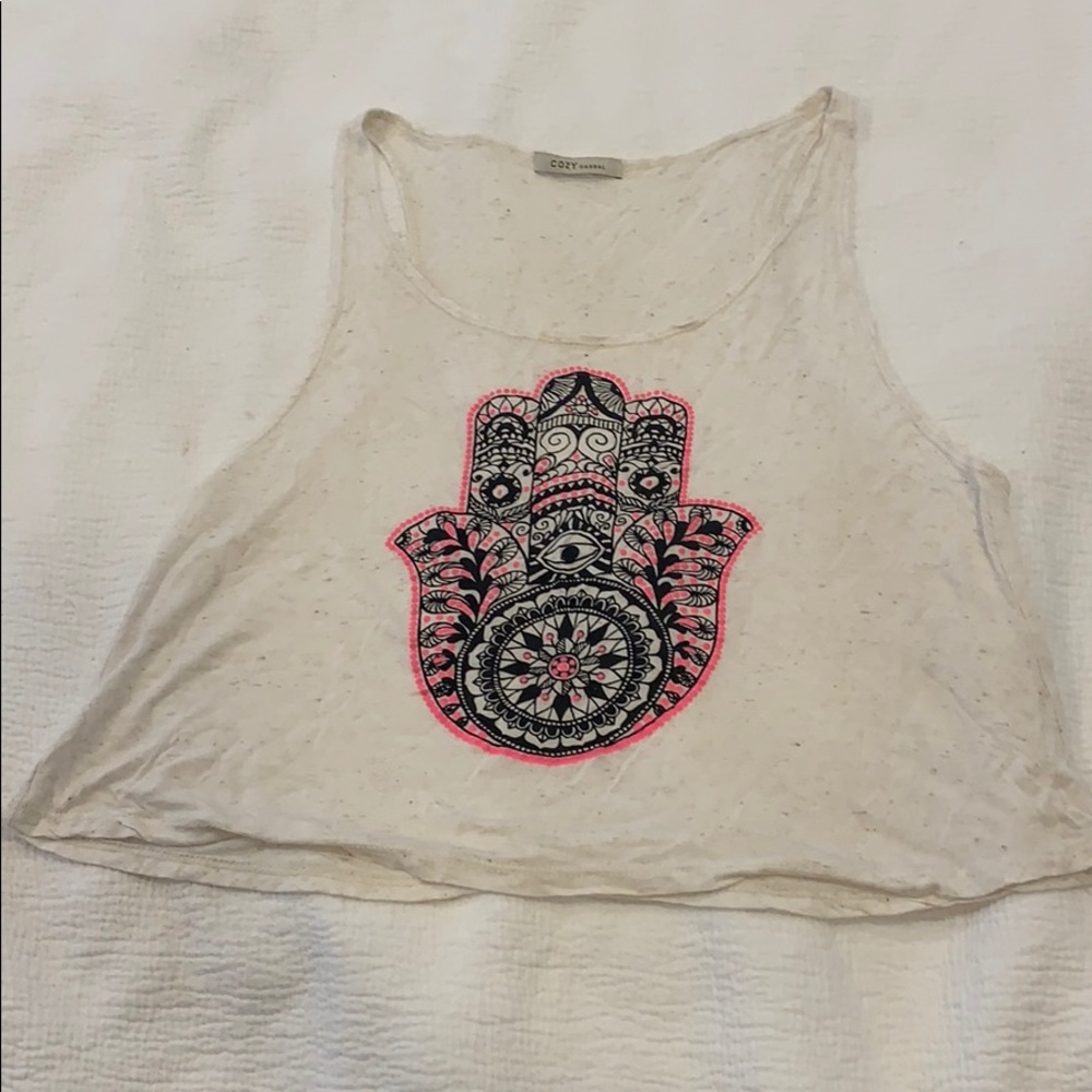 Boho cropped tank